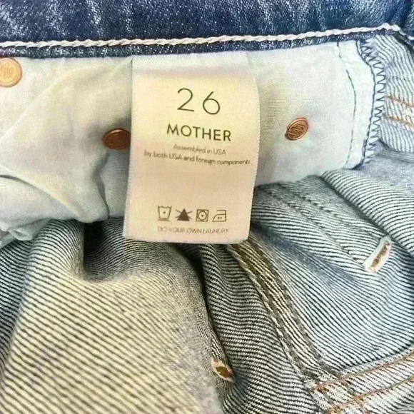Mother Denim Tomcat Straight Leg Jean in Playing With Scissors Size 26 - Picture 11 of 15
